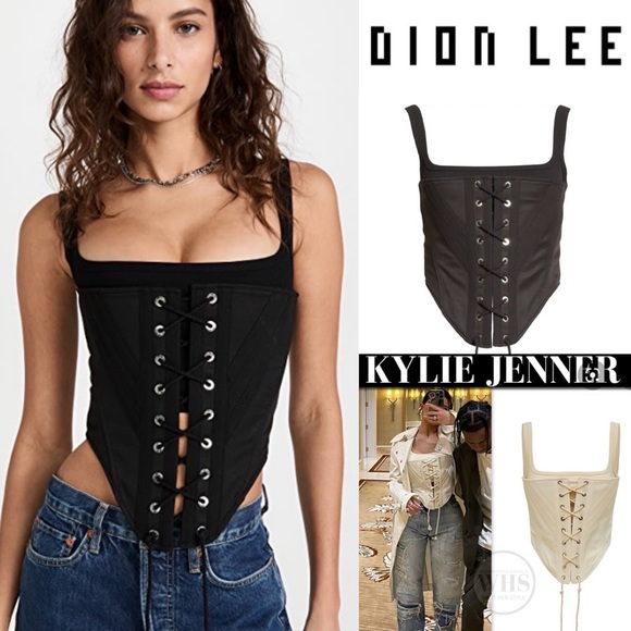Dion Lee Tops - DION LEE Corset Laced Utility Tank in Black sz 4 760$